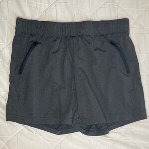 Women's Charcoal Gray Athletic Zipper Pocket Shorts Size XS